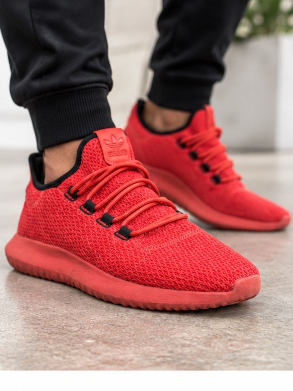 adidas Tubular Shadow Trace Scarlet Red Knit Sneakers Men’s 11.5 B96400